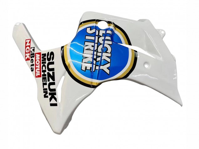 Billige Suzuki SV650 Motorrad Verkleidung 2003-2013 - Weiss Blau Lucky Strike Motul