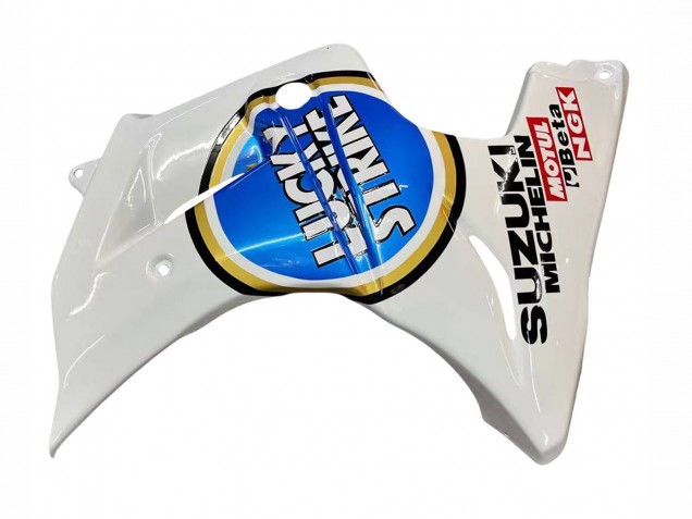 Billige Suzuki SV650 Motorrad Verkleidung 2003-2013 - Weiss Blau Lucky Strike Motul