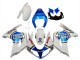 Billige Suzuki SV650 Motorrad Verkleidung 2003-2013 - Weiss Blau Lucky Strike Motul