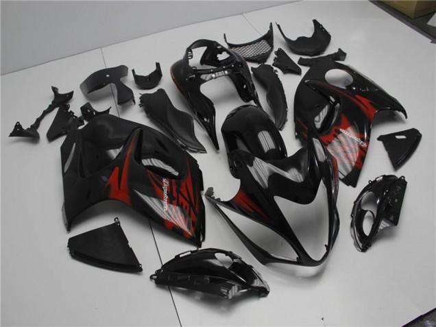 Billige Suzuki GSXR 1300 Hayabusa Motorrad Verkleidung 2008-2020 - Glanzendes Schwarz Rot
