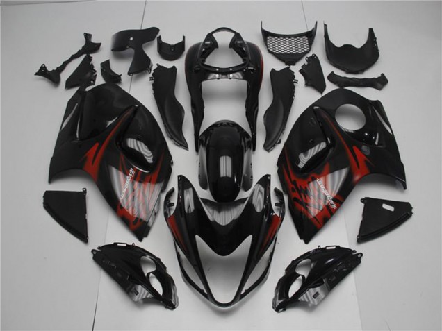 Billige Suzuki GSXR 1300 Hayabusa Motorrad Verkleidung 2008-2020 - Glanzendes Schwarz Rot