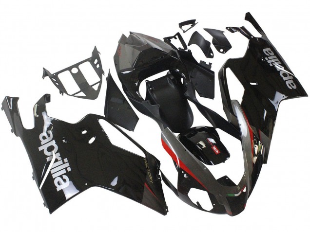 Billige Aprilia RSV1000 Motorrad Verkleidung 2003-2006 - Glanzendes Schwarz Grau Rot