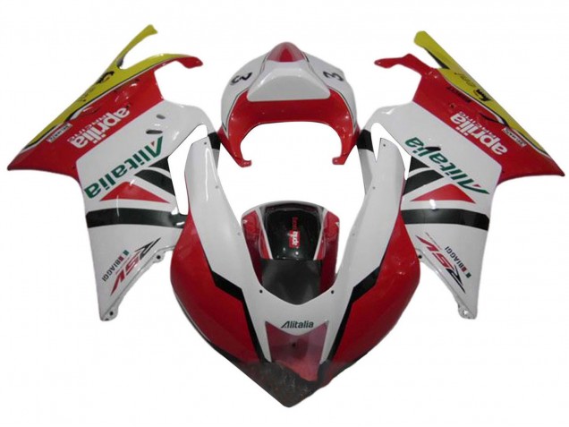 Billige Aprilia RSV1000 Motorrad Verkleidung 2003-2006 - Weiss Rot Grun Gelb Alitalia