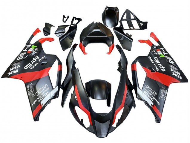 Billige Aprilia RSV1000 Motorrad Verkleidung 2003-2006 - Schwarz Rot