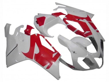 Billige Aprilia RSV1000 Motorrad Verkleidung 2003-2006 - Weiss Rot