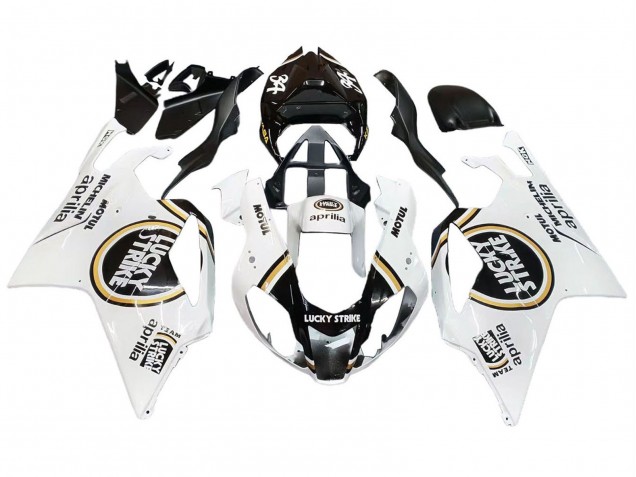Billige Aprilia RSV1000 Motorrad Verkleidung 2003-2006 - Weiss Schwarz Lucky Strike Motul Michelin