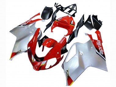 Billige Aprilia RSV1000 Motorrad Verkleidung 2003-2006 - Weiss Rot Schwarz