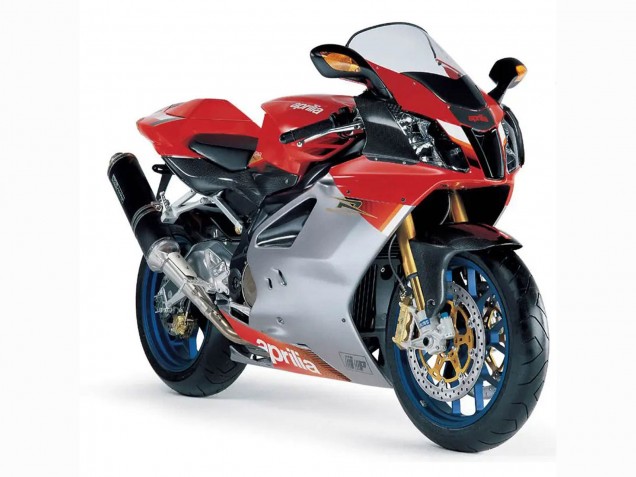 Billige Aprilia RSV1000 Motorrad Verkleidung 2003-2006 - Weiss Rot Schwarz