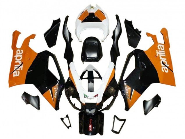 Billige Aprilia RSV1000 Motorrad Verkleidung 2003-2006 - Schwarz Orange Weiss