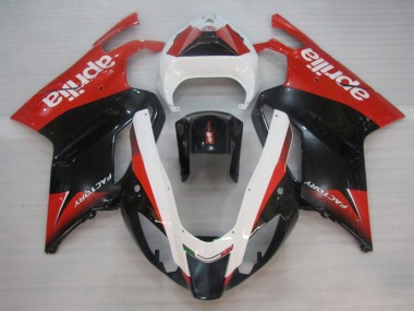 Billige Aprilia RSV1000 Motorrad Verkleidung 2003-2006 - Rot Schwarz Weiss