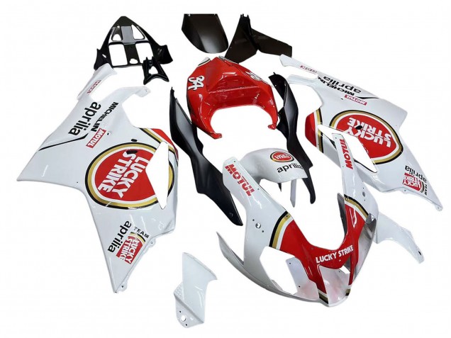 Billige Aprilia RSV1000 Motorrad Verkleidung 2003-2006 - Weiss Rot Lucky Strike Motul 34