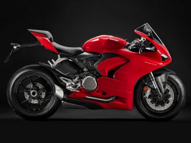 Billige Ducati Panigale V2 Motorrad Verkleidung 2020-2024 - Rot Matt Schwarz