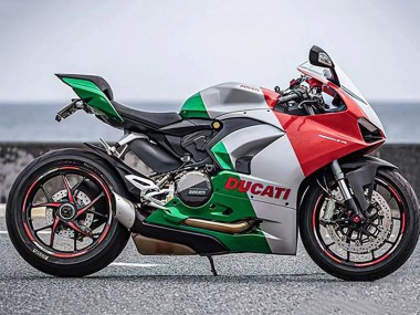 Billige Ducati Panigale V2 Motorrad Verkleidung 2020-2024 - Silber Rot Grun