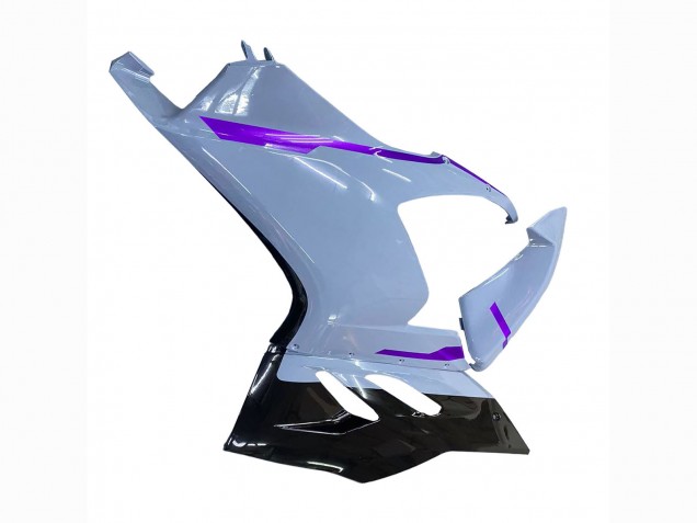 Billige Ducati Panigale V2 Motorrad Verkleidung 2020-2024 - Glanzendes Grau Lila Glanzendes Schwarz