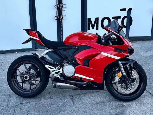 Billige Ducati Panigale V2 Motorrad Verkleidung 2020-2024 - Rot Weiss