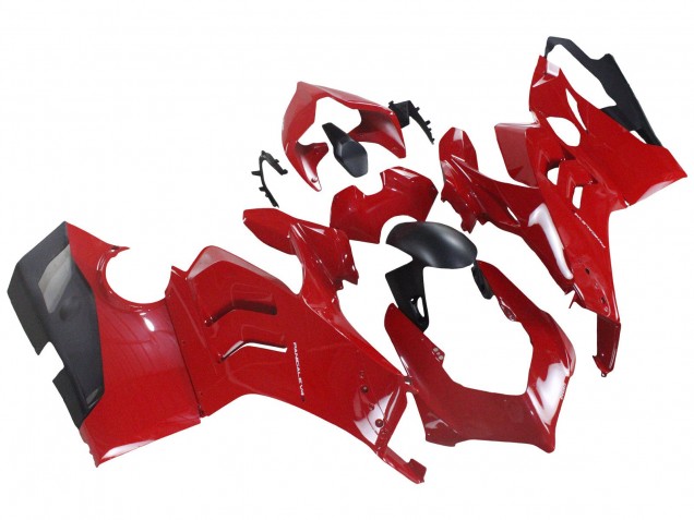 Billige Ducati Panigale V4 V4S Motorrad Verkleidung 2020-2021 - Rot Matt Schwarz