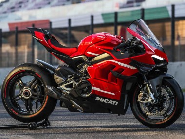 Billige Ducati Panigale V4 V4S Motorrad Verkleidung 2020-2021 - Rot Weiss Schwarz