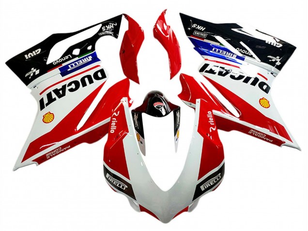 Billige Ducati Panigale V4 V4S Motorrad Verkleidung 2018-2019 - Weiss Rot Glanzendes Schwarz Lenovo