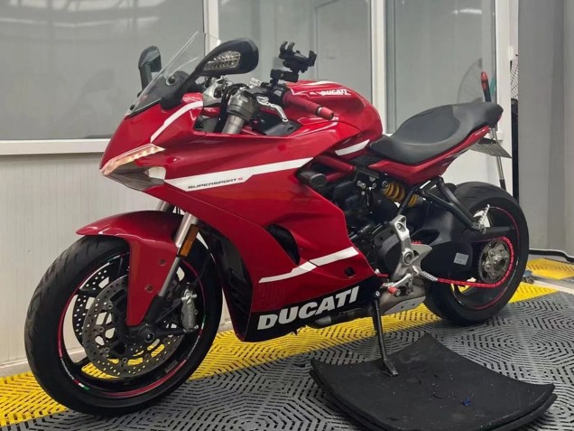 Billige Ducati Supersport 939/939S Motorrad Verkleidung 2017-2022 - Rot Weiss Schwarz