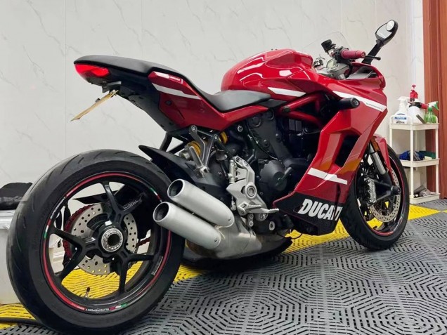 Billige Ducati Supersport 939/939S Motorrad Verkleidung 2017-2022 - Rot Weiss Schwarz
