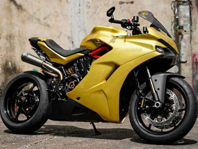 Billige Ducati Supersport 939/939S Motorrad Verkleidung 2017-2022 - Gelb