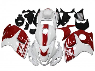 Billige Suzuki GSXR 1300 Hayabusa Motorrad Verkleidung 2008-2020 - Weiss Rot