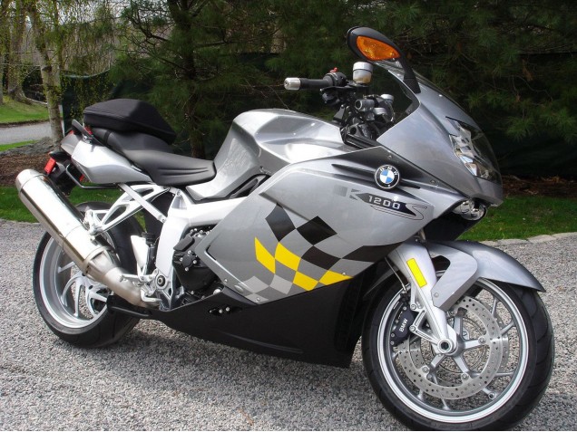 Billige BMW K1200S Motorrad Verkleidung 2005-2010 - Silber Gelb Schwarz