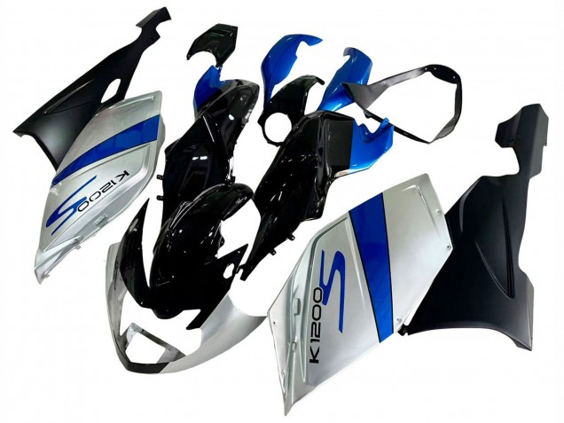 Billige BMW K1200S Motorrad Verkleidung 2005-2010 - Silber Blau Schwarz