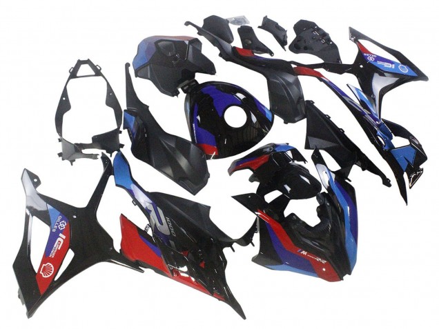 Billige BMW S1000RR Motorrad Verkleidung 2023-2024 - Schwarz Blau Rot