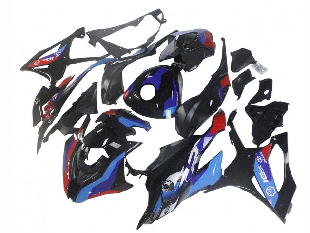 Billige BMW S1000RR Motorrad Verkleidung 2023-2024 - Schwarz Blau Rot