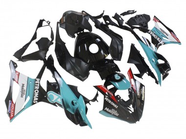 Billige BMW S1000RR Motorrad Verkleidung 2023-2024 - Hellblau Matt Schwarz Petronas
