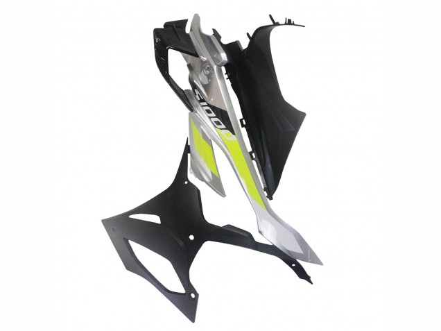 Billige BMW S1000RR Motorrad Verkleidung 2023-2024 - Silber Matt Schwarz Limetten Grun