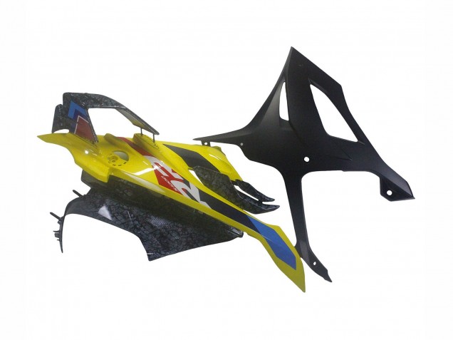 Billige BMW S1000RR Motorrad Verkleidung 2023-2024 - Gelb Carbonfaser