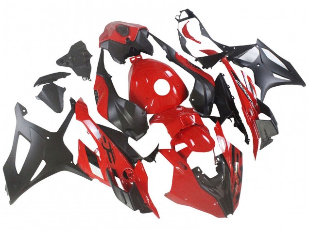 Billige BMW S1000RR Motorrad Verkleidung 2023-2024 - Rot Matt Schwarz