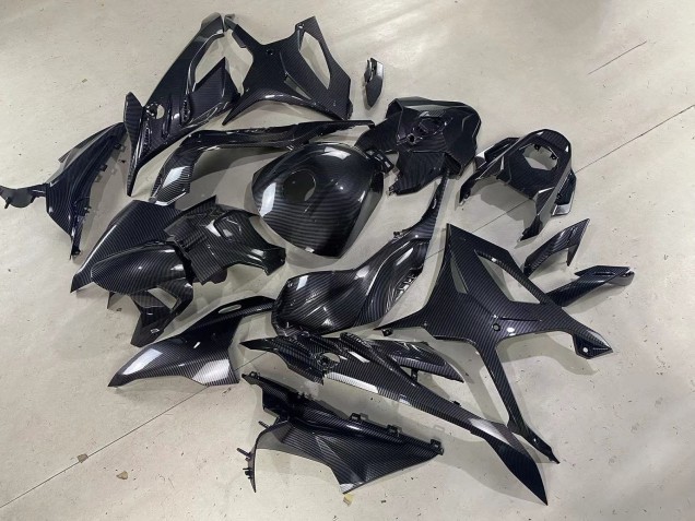 Billige BMW S1000RR Motorrad Verkleidung 2023-2024 - Glanzendes Schwarz Carbonfaser