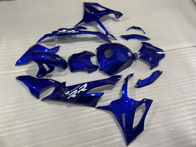 Billige BMW S1000RR Motorrad Verkleidung 2023-2024 - Glanzendes Dunkel Blau