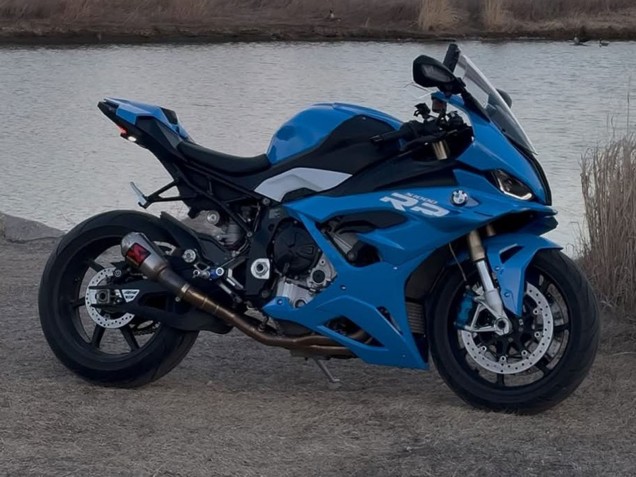 Billige BMW S1000RR Motorrad Verkleidung 2023-2024 - Glanzendes Blau