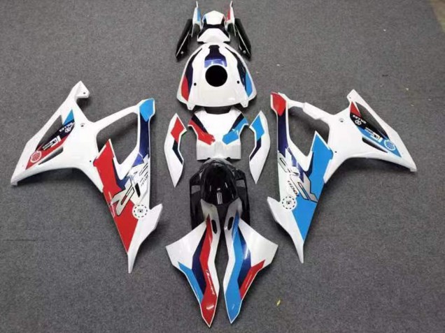 Billige BMW S1000RR Motorrad Verkleidung 2019-2022 - Weiss Rot Blau