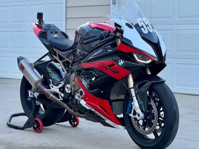 Billige BMW S1000RR Motorrad Verkleidung 2019-2022 - Schwarz Rot Weiss