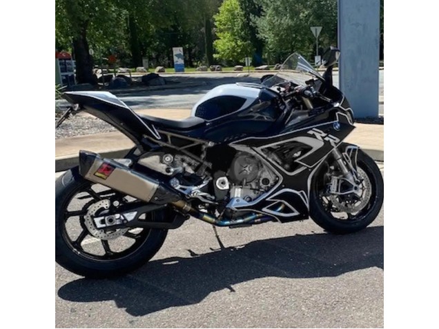 Billige BMW S1000RR Motorrad Verkleidung 2019-2022 - Schwarz Weiss