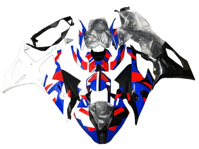 Billige BMW S1000RR Motorrad Verkleidung 2019-2022 - Blau Rot Weiss