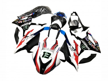 Billige BMW S1000RR Motorrad Verkleidung 2019-2022 - Schwarz Weiss Rot 13