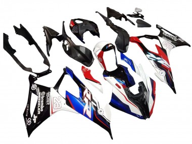 Billige BMW S1000RR Motorrad Verkleidung 2019-2022 - Blau Rot Weiss 23