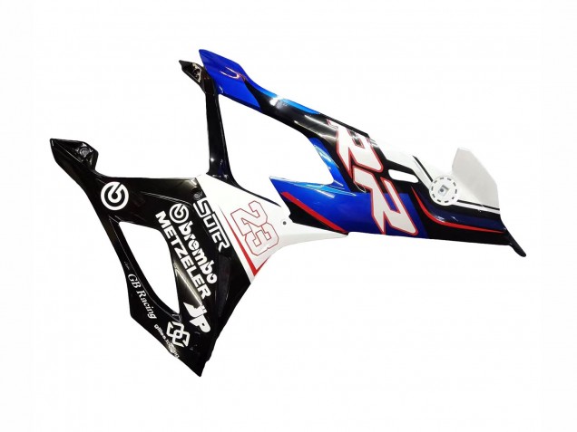Billige BMW S1000RR Motorrad Verkleidung 2019-2022 - Blau Rot Weiss 23
