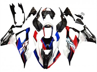 Billige BMW S1000RR Motorrad Verkleidung 2019-2022 - Blau Rot Weiss 23