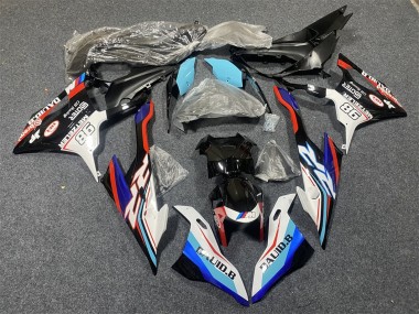 Billige BMW S1000RR Motorrad Verkleidung 2019-2022 - Blau Weiss Rot 98