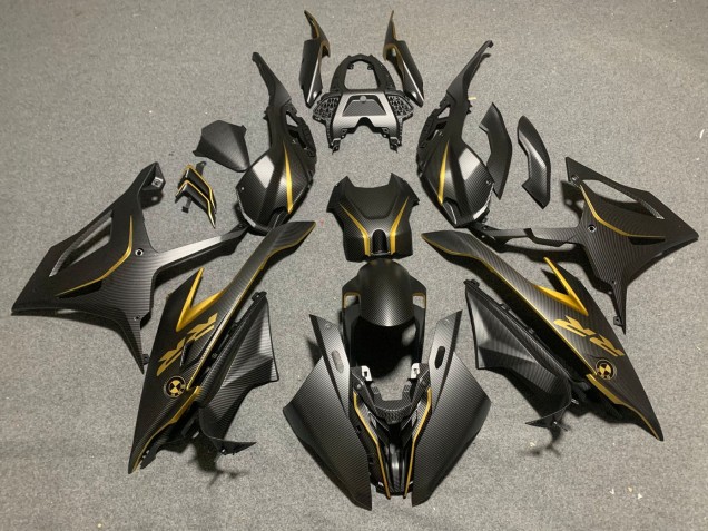 Billige BMW S1000RR Motorrad Verkleidung 2019-2022 - Schwarzes Gold Carbonfaser