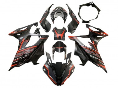 Billige BMW S1000RR Motorrad Verkleidung 2019-2022 - Matt Schwarz Rot