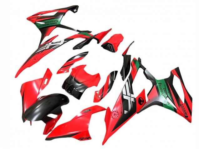 Billige BMW S1000RR Motorrad Verkleidung 2019-2022 - Rot Schwarz Grun