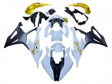 Billige BMW S1000RR Motorrad Verkleidung 2019-2022 - Weiss Gold
